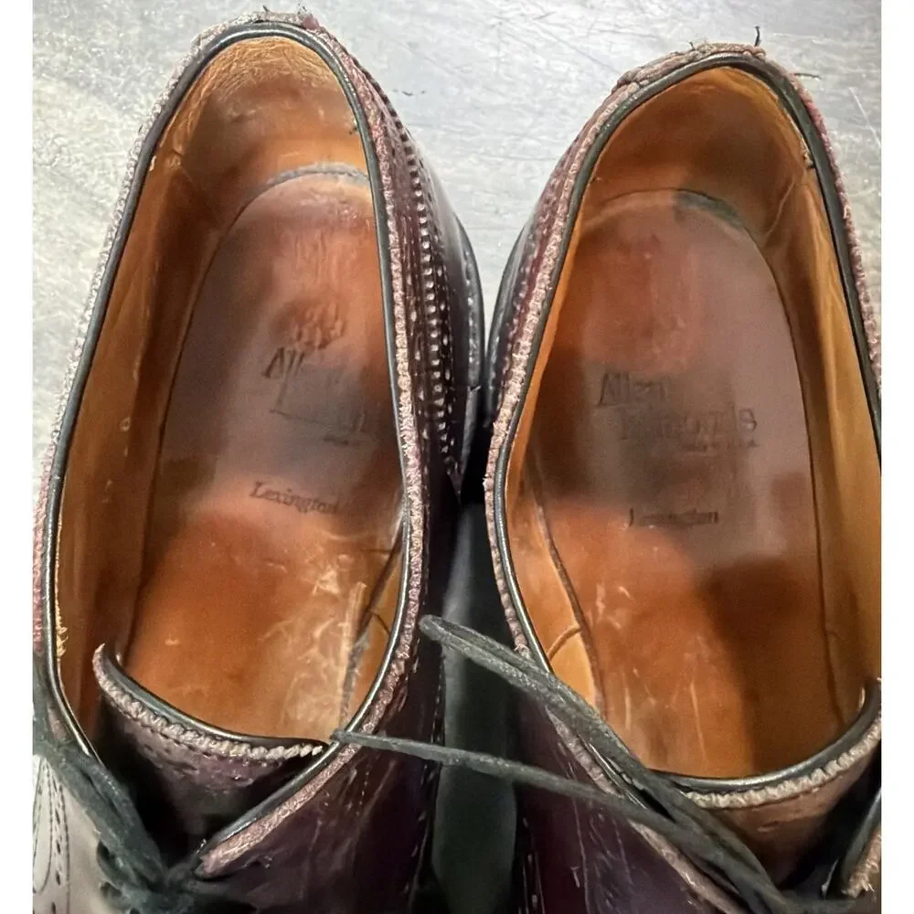 Allen Edmonds Lexington Men's Size 13 B narrow Burgundy Cap Toe Dress Shoes